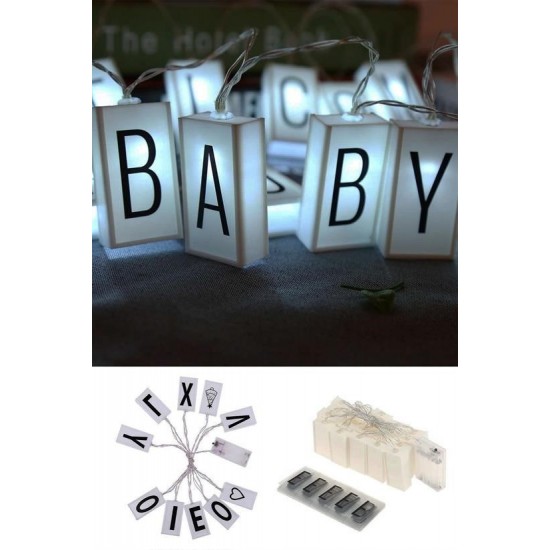 Robinanka® 10lu Lightbox Işıklı Harf Mesaj Panosu Dekoratif Harf Işık Zinciri Robinanka® 10lu Lightbox Işıklı Harf Mesaj Panosu Dekoratif Harf Işık Zinciri