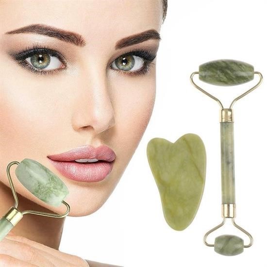 Robinanka® Çift Taraflı 2li Cilt Yüz Masaj Aleti Jade Roller Yeşim Taşı Seti Robinanka® Çift Taraflı 2li Cilt Yüz Masaj Aleti Jade Roller Yeşim Taşı Seti