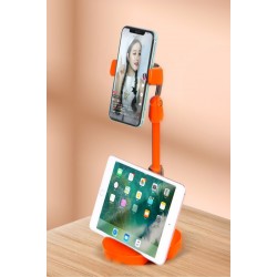 Robinanka Masa Üstü Tablet ve Telefon Tutucu Plastik Aparat Turuncu Telefon Standı  Robinanka Masa Üstü Tablet ve Telefon Tutucu Plastik Aparat Turuncu Telefon Standı