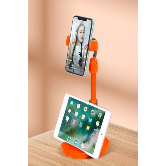 Robinanka® Masa Üstü Tablet ve Telefon Tutucu Plastik Aparat Turuncu Telefon Standı Robinanka® Masa Üstü Tablet ve Telefon Tutucu Plastik Aparat Turuncu Telefon Standı