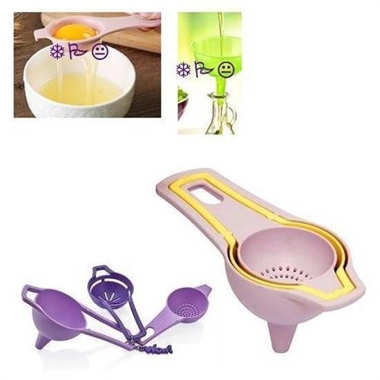 Robinanka® Pratik Yumurta Süzgeci Mini Süzgeç Huni Seti Hepsi Bir Arada Robinanka® Pratik Yumurta Süzgeci Mini Süzgeç Huni Seti Hepsi Bir Arada