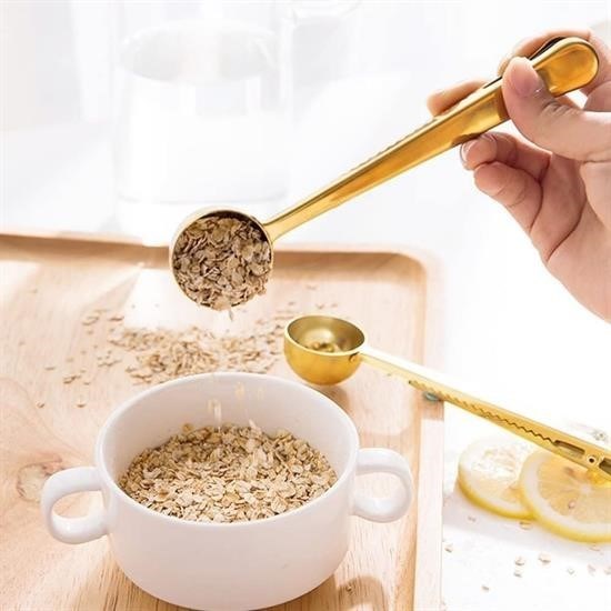 Robinanka Mandallı Kahve Ölçü Kaşığı Gold Çok Fonksiyonlu Paslanmaz Çelik Kaşık Robinanka Mandallı Kahve Ölçü Kaşığı Gold Çok Fonksiyonlu Paslanmaz Çelik Kaşık