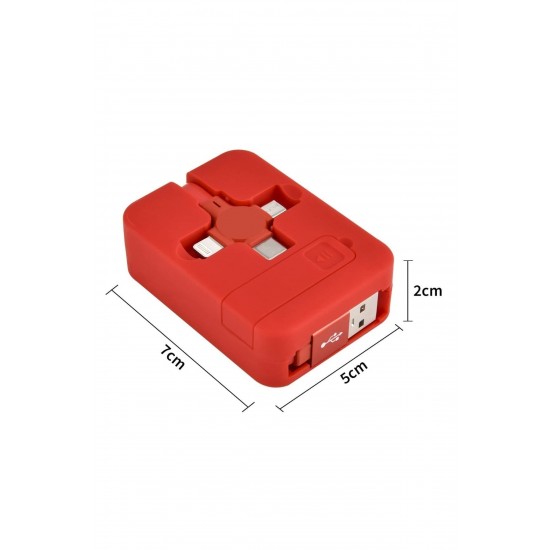 Robinanka® Cep Tipi Telefon Tutuculu Makaralı Uzayıp Kısalabilen 3'ü 1 Arada USB Şarj Kablosu Robinanka® Cep Tipi Telefon Tutuculu Makaralı Uzayıp Kısalabilen 3'ü 1 Arada USB Şarj Kablosu