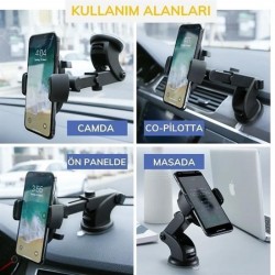 Robinanka 360 Derece Dönen Torpido Üstü Uzunluk Ayarlamalı Vantuzlu Teleskopik Araç Telefon Tutucu Robinanka 360 Derece Dönen Torpido Üstü Uzunluk Ayarlamalı Vantuzlu Teleskopik Araç Telefon Tutucu