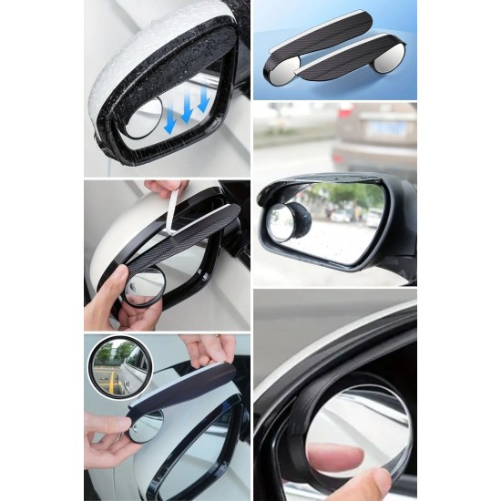 Robinanka® 2 Adet Kendinden Aynalı Karbon Fiber Görünümlü Araba Yan Ayna Yağmur Koruyucuları Yağmur & Kar Kalkanı Visörler Robinanka® 2 Adet Kendinden Aynalı Karbon Fiber Görünümlü Araba Yan Ayna Yağmur Koruyucuları Yağmur & Kar Kalkanı Visörler