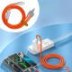 Robinanka®  3 Şarj Aleti 1 Arada Çinko Alaşım Hızlı Şarj Kablosu Turuncu