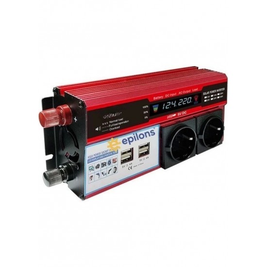 Robinanka® 12v 2000w Modifiye Sinüs İnverter Araç Ve Güneş Enerjisi Uyumlu, Çift Usb, Çift Priz Ve Çakmaklık Epilons Robinanka® 12v 2000w Modifiye Sinüs İnverter Araç Ve Güneş Enerjisi Uyumlu, Çift Usb, Çift Priz Ve Çakmaklık Epilons