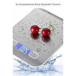 Robinanka TF 1002 Hassas Ölçümlü  Maksimum 5 Kg Kapasiteli Led Ekran Platin Dijital Mutfak Tartısı Robinanka TF 1002 Hassas Ölçümlü  Maksimum 5 Kg Kapasiteli Led Ekran Platin Dijital Mutfak Tartısı