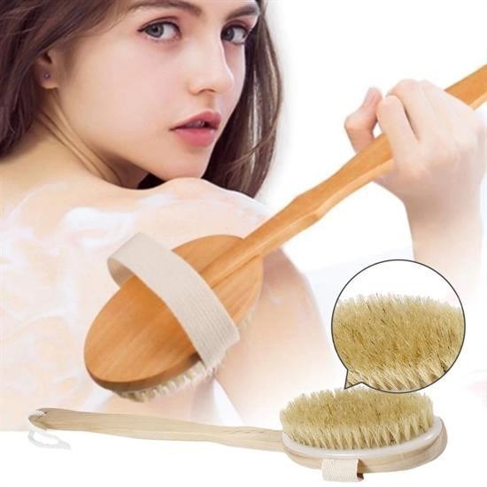Robinanka® Doğal At Kılı Selülit Karşıtı Sapı Çıkabilen Ahşap Banyo Fırçası Robinanka® Doğal At Kılı Selülit Karşıtı Sapı Çıkabilen Ahşap Banyo Fırçası