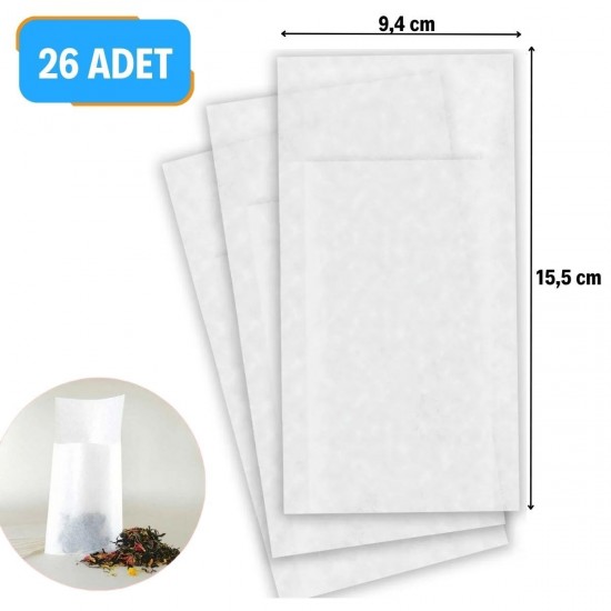 Robinanka® 26 Adet Pratik Kullan At Çay,Bitki Çayı,Filtre Kahve Demleme Poşeti Süzgeci