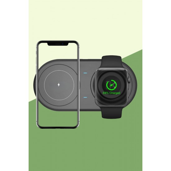 Robinanka® 2si 1arada Kablosuz Saat,Kulaklık ve Telefon Hızlı Şarj Etme Aparatı Robinanka® 2si 1arada Kablosuz Saat,Kulaklık ve Telefon Hızlı Şarj Etme Aparatı
