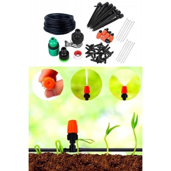 Robinanka® 10 Metre Bahçe Damlama Sulama Sistemi Seti Hortum ve Ek Parçaları Robinanka® 10 Metre Bahçe Damlama Sulama Sistemi Seti Hortum ve Ek Parçaları