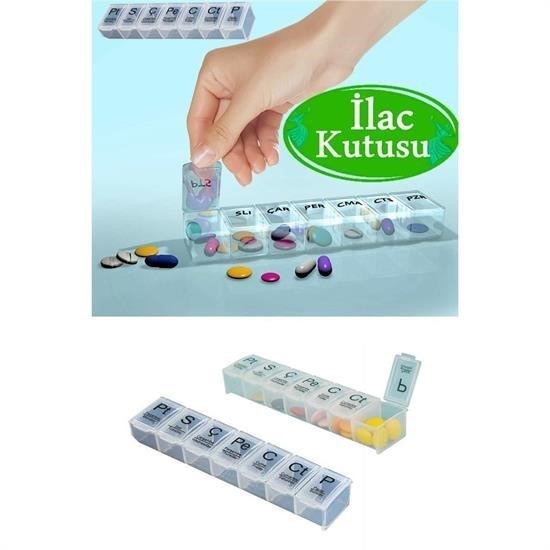 Robinanka® Haftalık Günlük İlaç Saklama Kutusu 7 Günlük İlaç Saklama Kabı Robinanka® Haftalık Günlük İlaç Saklama Kutusu 7 Günlük İlaç Saklama Kabı
