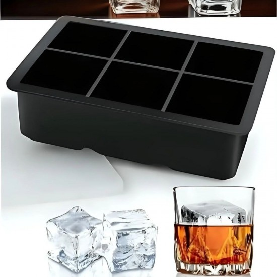Robinanka® 6'lı XL Küp Şeklinde Silikon Kolay Çıkabilen Buz Kalıbı Robinanka® 6'lı XL Küp Şeklinde Silikon Kolay Çıkabilen Buz Kalıbı