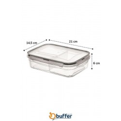 Robinanka 3 Bölmeli Kilitli Kapaklı 1 Litre Erzak Saklama Kabı LC-510 Robinanka 3 Bölmeli Kilitli Kapaklı 1 Litre Erzak Saklama Kabı LC-510
