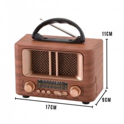 Robinanka Küçük Mini Boy Retro Ahşap Tasarım Bluetooth Hoparlörlü Radyo – FM/AM Destekli, Şarjlı ve Taşınabilir Radyo NS-8108 Robinanka Küçük Mini Boy Retro Ahşap Tasarım Bluetooth Hoparlörlü Radyo – FM/AM Destekli, Şarjlı ve Taşınabilir Radyo NS-8108