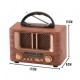 Robinanka Küçük Mini Boy Retro Ahşap Tasarım Bluetooth Hoparlörlü Radyo – FM/AM Destekli, Şarjlı ve Taşınabilir Radyo NS-8108 Robinanka Küçük Mini Boy Retro Ahşap Tasarım Bluetooth Hoparlörlü Radyo – FM/AM Destekli, Şarjlı ve Taşınabilir Radyo NS-8108