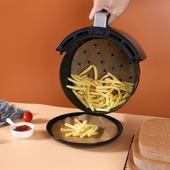 50 Adet Air Fryer Pişirme Kağıdı Tek Kullanımlık Hava Fritöz Yapışmaz Yağlı Kağıt Delikli Model 50 Adet Air Fryer Pişirme Kağıdı Tek Kullanımlık Hava Fritöz Yapışmaz Yağlı Kağıt Delikli Model