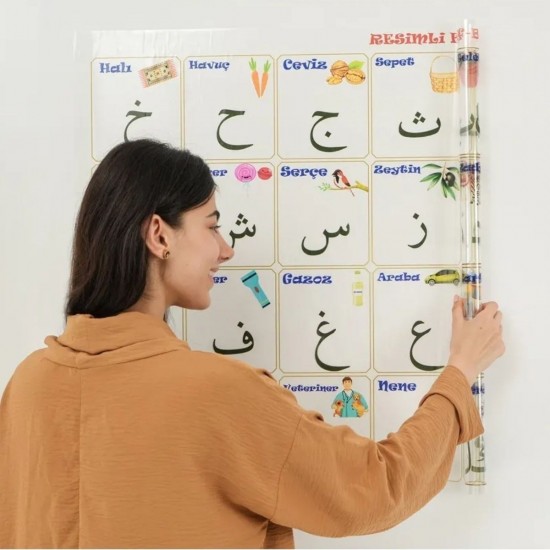 Robinanka® 100x150 cm Statik Kağıt Elif-Ba Öğrenme Tahtası Robinanka® 100x150 cm Statik Kağıt Elif-Ba Öğrenme Tahtası