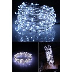 Robinanka Pilli 5 metre Dekoratif Peri Led Beyaz Aydınlatma Süsleme Lambası