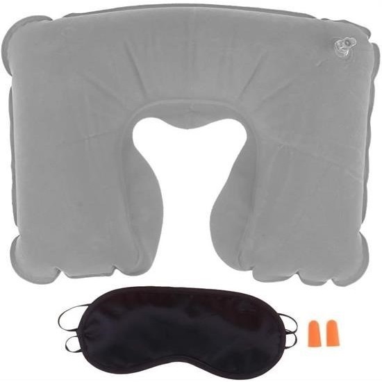 Robinanka® Üçlü Seyahat Seti Şişme Yastık Göz Bandı Kulak Tıkacı Robinanka® Üçlü Seyahat Seti Şişme Yastık Göz Bandı Kulak Tıkacı