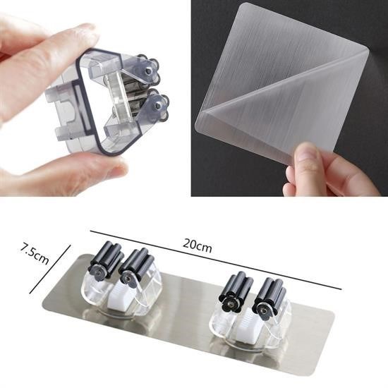 Robinanka Pratik Organizer 4lü Yapışkanlı Fırça Paspas Mop Fırça Sabitleyici Ergonomik Alet Aparatı Robinanka Pratik Organizer 4lü Yapışkanlı Fırça Paspas Mop Fırça Sabitleyici Ergonomik Alet Aparatı