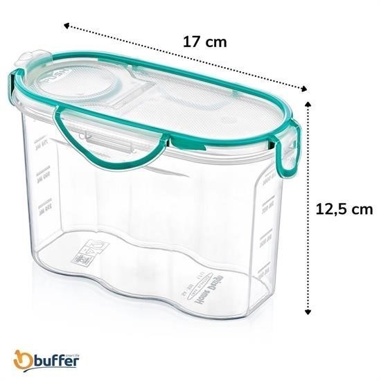 Robinanka® Kilitli Kapaklı Contalı Hava,Su Sıvı Geçirmez 1,2 Litre Erzak Saklama Kabı-SA580 Robinanka® Kilitli Kapaklı Contalı Hava,Su Sıvı Geçirmez 1,2 Litre Erzak Saklama Kabı-SA580