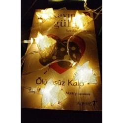 Robinanka Metal Örgülü Çam Ağacı Şeklinde Günışığı Şerit Led Işık Zinciri