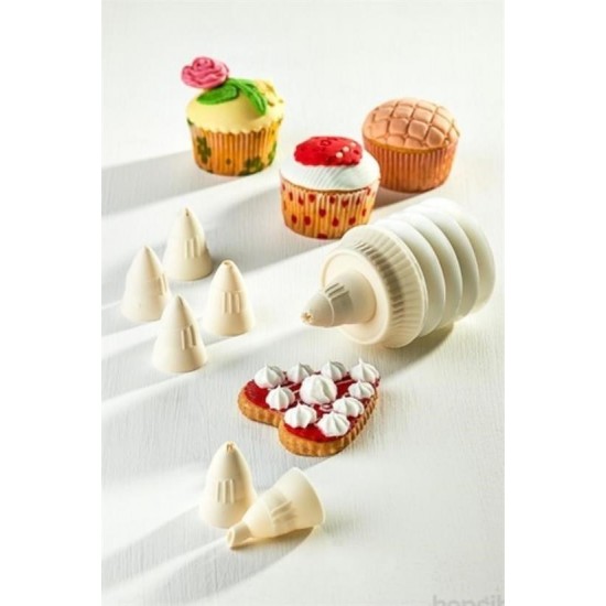 Robinanka® 7 Başlıklı Mutfak Pasta Krema Sıkma Süsleme Pompası Aparatı Seti Robinanka® 7 Başlıklı Mutfak Pasta Krema Sıkma Süsleme Pompası Aparatı Seti