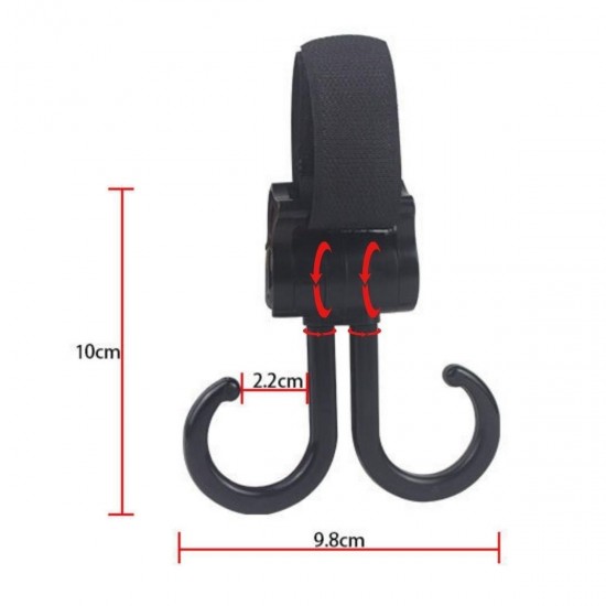 Robinanka® 2li Bebek Arabasına Uyumlu Cırtlı Eşya Taşıma Aparatı 360 Derece Dönebilen Plastik Kanca Robinanka® 2li Bebek Arabasına Uyumlu Cırtlı Eşya Taşıma Aparatı 360 Derece Dönebilen Plastik Kanca