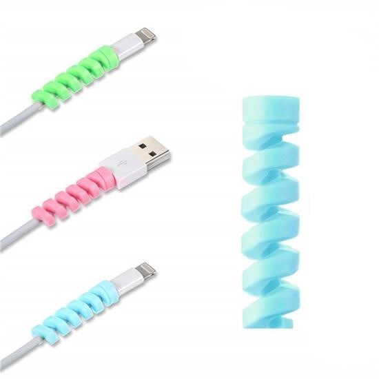 Robinanka® 4lü Apple, Android Şaj Kablosu Koruyucu Silikon Spiral Yay Aparat Robinanka® 4lü Apple, Android Şaj Kablosu Koruyucu Silikon Spiral Yay Aparat
