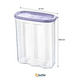Robinanka 2 Kapaklı Ölçekli Erzak Kuru Gıda Saklama Kutusu Kabı 2,4 Litre-SA940 Robinanka 2 Kapaklı Ölçekli Erzak Kuru Gıda Saklama Kutusu Kabı 2,4 Litre-SA940