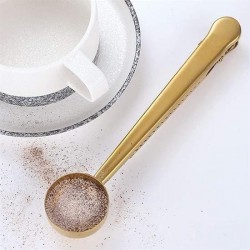 Robinanka Mandallı Kahve Ölçü Kaşığı Gold Çok Fonksiyonlu Paslanmaz Çelik Kaşık Robinanka Mandallı Kahve Ölçü Kaşığı Gold Çok Fonksiyonlu Paslanmaz Çelik Kaşık