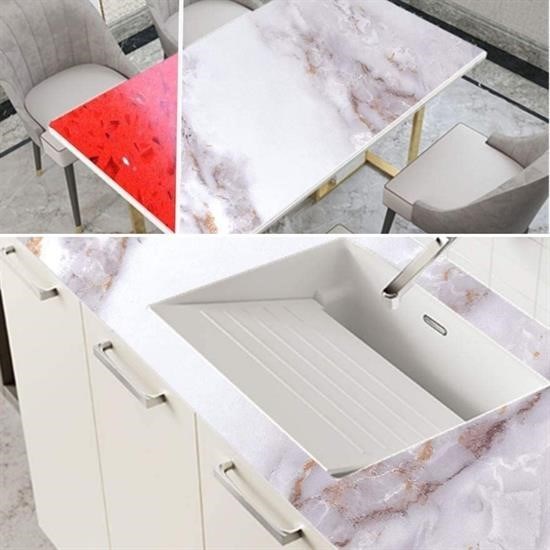 Robinanka Mermer Desenli Masa Tezgah Mutfak Su Geçirmez Yapışkanlı Folyo Sticker Sarı 5x0,6m Robinanka Mermer Desenli Masa Tezgah Mutfak Su Geçirmez Yapışkanlı Folyo Sticker Sarı 5x0,6m