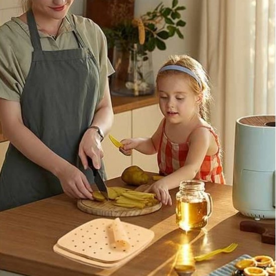 Robinanka® 250 Adet Air Fryer Pişirme Kağıdı Tek Kullanımlık Hava Fritöz Yağ Geçirmez Yapışmaz Gıda Pişirme Kağıdı Delikli Kare Model Robinanka® 250 Adet Air Fryer Pişirme Kağıdı Tek Kullanımlık Hava Fritöz Yağ Geçirmez Yapışmaz Gıda Pişirme Kağıdı Delikli Kare Model