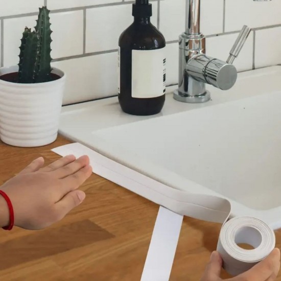 Robinanka  Su Sızdırmaz Banyo Mutfak Lavabo Küvet İzolasyon Şerit Bant,Lavabo Kenar Bandı 3.2 mt x 38 mm Robinanka  Su Sızdırmaz Banyo Mutfak Lavabo Küvet İzolasyon Şerit Bant,Lavabo Kenar Bandı 3.2 mt x 38 mm