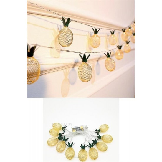 Robinanka® Dekoratif Pilli Pineapple Ananas Pilli Şerit Led Işık (1 Metre) Robinanka® Dekoratif Pilli Pineapple Ananas Pilli Şerit Led Işık (1 Metre)