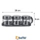 Robinanka® Gri 3lü Standlı Kapaklı Kaşıklı Cam Hava Sızdırmaz Baharatlık Takımı KC-386 Robinanka® Gri 3lü Standlı Kapaklı Kaşıklı Cam Hava Sızdırmaz Baharatlık Takımı KC-386