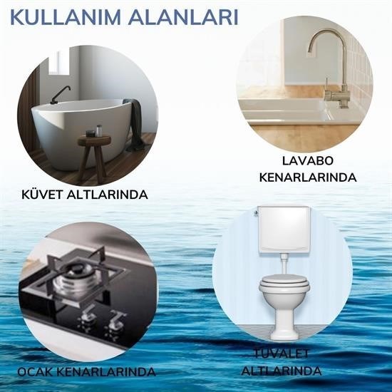 Robinanka Su Sızdırmaz  Banyo Mutfak Lavabo Küvet İzolasyon Şerit Bant Robinanka Su Sızdırmaz  Banyo Mutfak Lavabo Küvet İzolasyon Şerit Bant