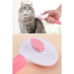 Robinanka Kedi Köpek Tüy Toplayıcı Kendini Temizleyebilen Ergonomik Saplı Evcil Hayvan Tarağı Pembe Robinanka Kedi Köpek Tüy Toplayıcı Kendini Temizleyebilen Ergonomik Saplı Evcil Hayvan Tarağı Pembe