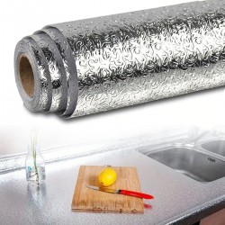 Robinanka Rulo Gümüş Alüminyum Folyo Duvar Kağıdı, Kendinden Yapışkanlı Raf İçi, Su Geçirmez Folyo  2 mt x 60 cm Robinanka Rulo Gümüş Alüminyum Folyo Duvar Kağıdı, Kendinden Yapışkanlı Raf İçi, Su Geçirmez Folyo  2 mt x 60 cm