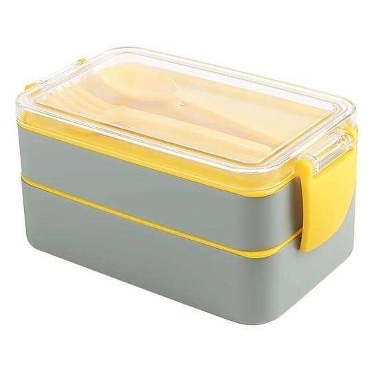Robinanka® 2 Bölmeli Çok Amaçlı 900 ml Kapasiteli Çatal Kaşıklı Dayanıklı Beslenme Kabı Yiyecek Kutusu Robinanka® 2 Bölmeli Çok Amaçlı 900 ml Kapasiteli Çatal Kaşıklı Dayanıklı Beslenme Kabı Yiyecek Kutusu