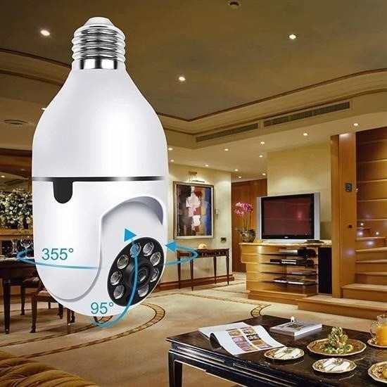 Robinanka® WiFi 360 Panoramik Ampul Kamera Gece Görüş Ses Akıllı Hareket Algılayıcı Robinanka® WiFi 360 Panoramik Ampul Kamera Gece Görüş Ses Akıllı Hareket Algılayıcı