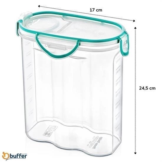 Robinanka® Kilitli Kapaklı Contalı Hava,Su Sıvı Geçirmez 2,4 Litre Erzak Saklama Kabı-SA590 Robinanka® Kilitli Kapaklı Contalı Hava,Su Sıvı Geçirmez 2,4 Litre Erzak Saklama Kabı-SA590