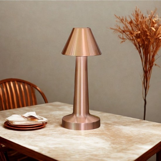Robinanka Çatı Model Bronz Renk Şarjlı Dokunmatik 3 Renkli LED Masa Lambası Robinanka Çatı Model Bronz Renk Şarjlı Dokunmatik 3 Renkli LED Masa Lambası