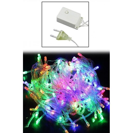 Robinanka® 10 Metre 100 Ledli 8 Fonksiyonlu Karışık Renkli RGB Led Lamba Robinanka® 10 Metre 100 Ledli 8 Fonksiyonlu Karışık Renkli RGB Led Lamba