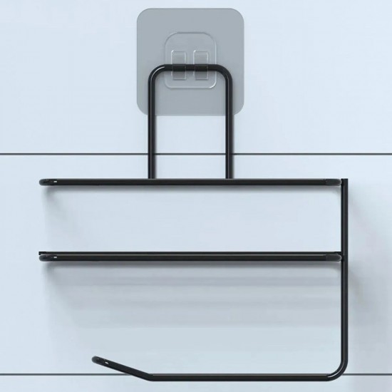 Robinanka® Kendiliğinden Yapışkanlı Tuvalet Kağıdı Tutacağı ve Yedek Raf - Siyah Modern Metal Tasarım Robinanka® Kendiliğinden Yapışkanlı Tuvalet Kağıdı Tutacağı ve Yedek Raf - Siyah Modern Metal Tasarım