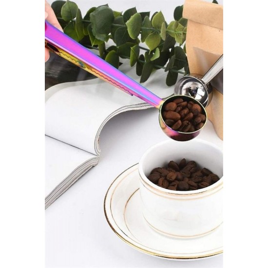 Robinanka® Mandallı Kahve Ölçü Kaşığı Renkli Çok Fonksiyonlu Paslanmaz Çelik Kaşık Robinanka® Mandallı Kahve Ölçü Kaşığı Renkli Çok Fonksiyonlu Paslanmaz Çelik Kaşık