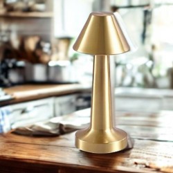 Robinanka Çatı Model Gold Renk Şarjlı Dokunmatik 3 Renkli LED Masa Lambası Robinanka Çatı Model Gold Renk Şarjlı Dokunmatik 3 Renkli LED Masa Lambası