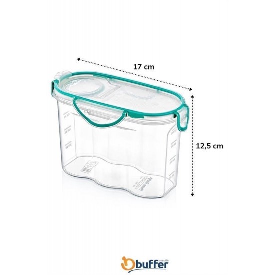 Robinanka® Kilitli Kapaklı Contalı Hava,Su Sıvı Geçirmez 1,2 Litre Erzak Saklama Kabı-SA580 Robinanka® Kilitli Kapaklı Contalı Hava,Su Sıvı Geçirmez 1,2 Litre Erzak Saklama Kabı-SA580